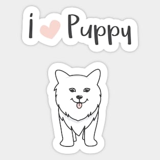 I love puppy Sticker